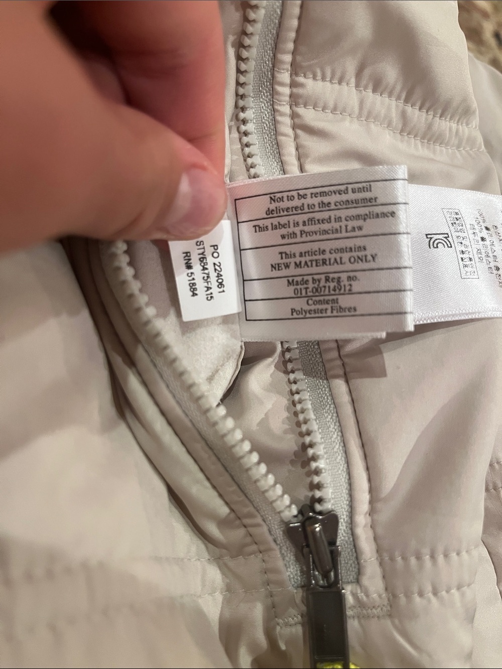 Patagonia Hooded Reversible Beige down jacket ,(Full Zip) Girls Size XL 14 - Picture 11 of 11